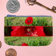 Photos Collage Coquelicots Large Coin Purse by kcreatif