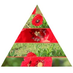 Photos Collage Coquelicots Wooden Puzzle Triangle by kcreatif