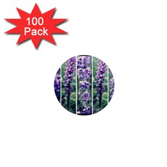 Collage Fleurs Violette 1  Mini Magnets (100 Pack)  by kcreatif