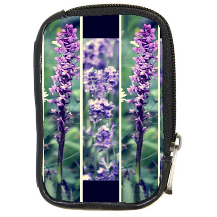 Collage Fleurs Violette Compact Camera Leather Case