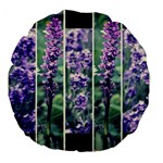 Collage Fleurs Violette Large 18  Premium Flano Round Cushions Back