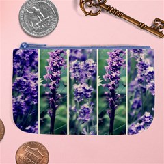 Collage Fleurs Violette Large Coin Purse by kcreatif