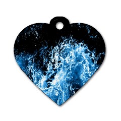 Photo Vagues  Dog Tag Heart (two Sides) by kcreatif