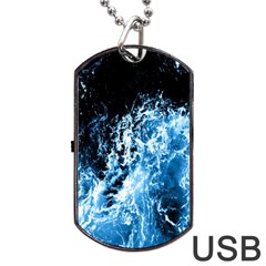 Photo Vagues  Dog Tag Usb Flash (one Side) by kcreatif