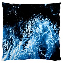 Photo Vagues  Large Cushion Case (two Sides) by kcreatif