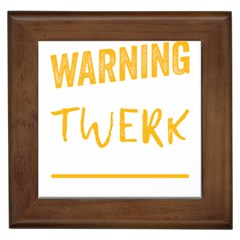 Twerking T-shirt Best Dancer Lovers & Twirken Twerken Gift | Booty Shake Dance Twerken Present | Twerkin Shirt Twerking Tee Framed Tile by reckmeck