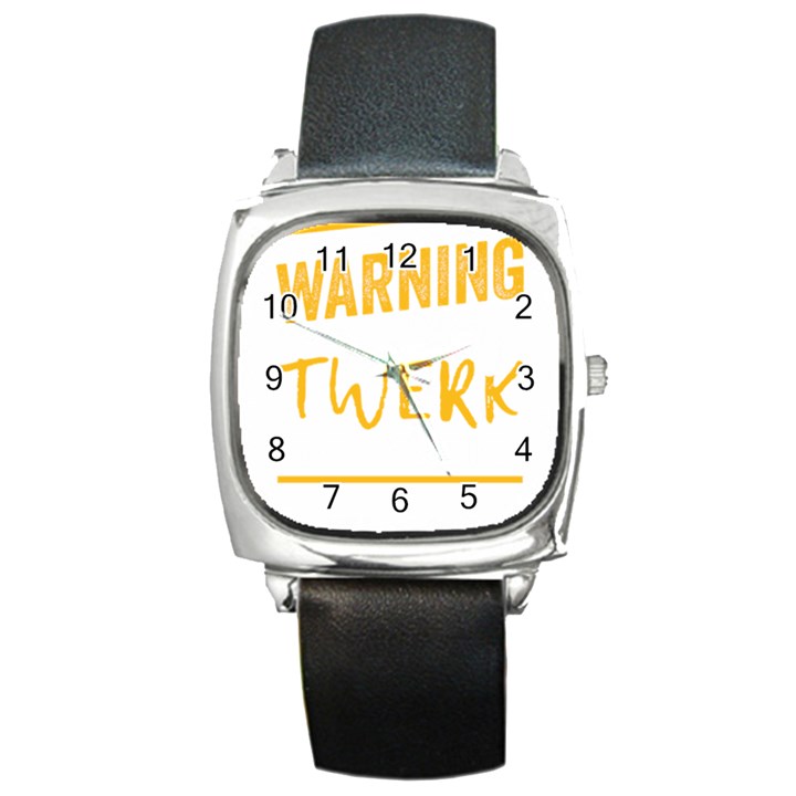 Twerking T-Shirt best dancer lovers & twirken twerken gift | Booty Shake Dance Twerken present | twerkin Shirt twerking tee Square Metal Watch