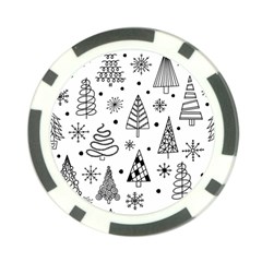 Seamless Pattern With Christmas Trees Poker Chip Card Guard (10 Pack) by Vaneshart