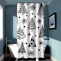 Seamless Pattern With Christmas Trees Shower Curtain 36  X 72  (stall)  by Vaneshart