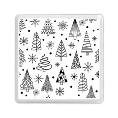 Seamless Pattern With Christmas Trees Memory Card Reader (square)