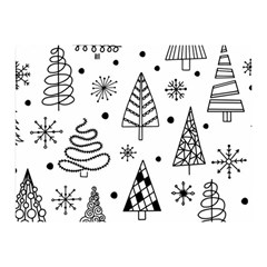 Seamless Pattern With Christmas Trees Double Sided Flano Blanket (mini)  by Vaneshart