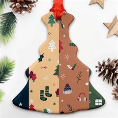 Flat Design Christmas Pattern Collection Christmas Tree Ornament (two Sides) by Vaneshart