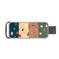 Flat Design Christmas Pattern Collection Portable Usb Flash (one Side) by Vaneshart