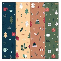 Flat Design Christmas Pattern Collection Large Satin Scarf (square) by Vaneshart