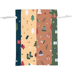 Flat Design Christmas Pattern Collection  Lightweight Drawstring Pouch (xl)