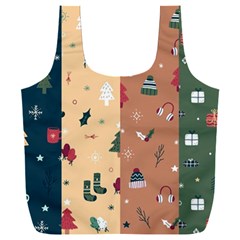 Flat Design Christmas Pattern Collection Full Print Recycle Bag (xxl) by Vaneshart