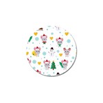 Christmas Seamless Pattern With Cute Kawaii Mouse Golf Ball Marker (10 pack) Front