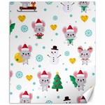 Christmas Seamless Pattern With Cute Kawaii Mouse Canvas 8  x 10  8.15 x9.66  Canvas - 1