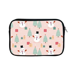 Cute Snowman Christmas Season Seamless Pattern Apple Ipad Mini Zipper Cases by Vaneshart