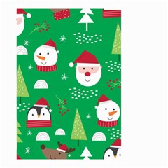 Cute Face Christmas Character Cute Santa Claus Reindeer Snowman Penguin Small Garden Flag (two Sides) by Vaneshart