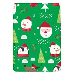 Cute Face Christmas Character Cute Santa Claus Reindeer Snowman Penguin Removable Flap Cover (l) by Vaneshart