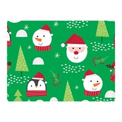 Cute Face Christmas Character Cute Santa Claus Reindeer Snowman Penguin Double Sided Flano Blanket (mini)  by Vaneshart