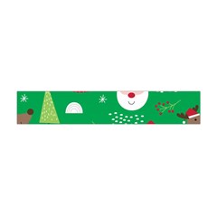 Cute Face Christmas Character Cute Santa Claus Reindeer Snowman Penguin Flano Scarf (mini) by Vaneshart