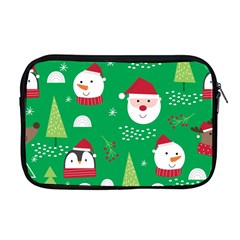 Cute Face Christmas Character Cute Santa Claus Reindeer Snowman Penguin Apple Macbook Pro 17  Zipper Case by Vaneshart