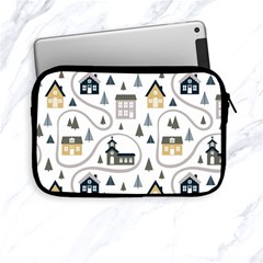 Abstract Seamless Pattern With Cute Houses Trees Road Apple Ipad Mini Zipper Cases by Vaneshart