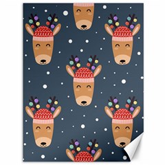 Cute Deer Heads Seamless Pattern Christmas Canvas 36  X 48  by Vaneshart