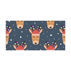 Cute Deer Heads Seamless Pattern Christmas Yoga Headband