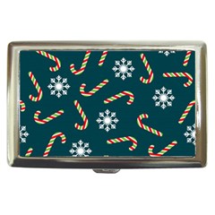 Christmas Seamless Pattern With Candies Snowflakes Cigarette Money Case by Vaneshart