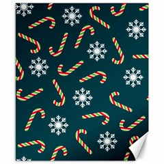 Christmas Seamless Pattern With Candies Snowflakes Canvas 8  X 10  by Vaneshart