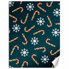 Christmas Seamless Pattern With Candies Snowflakes Canvas 18  X 24  by Vaneshart