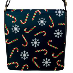 Christmas Seamless Pattern With Candies Snowflakes Flap Closure Messenger Bag (s) by Vaneshart