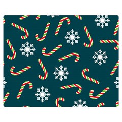 Christmas Seamless Pattern With Candies Snowflakes Double Sided Flano Blanket (medium)  by Vaneshart