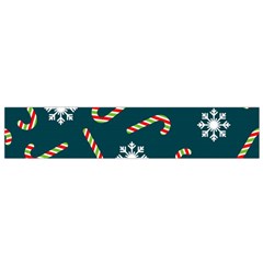 Christmas Seamless Pattern With Candies Snowflakes Small Flano Scarf by Vaneshart