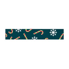 Christmas Seamless Pattern With Candies Snowflakes Flano Scarf (mini) by Vaneshart