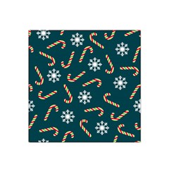 Christmas Seamless Pattern With Candies Snowflakes Satin Bandana Scarf by Vaneshart