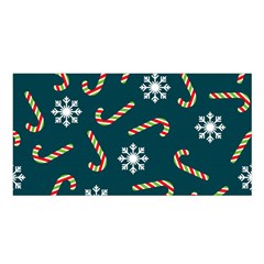 Christmas Seamless Pattern With Candies Snowflakes Satin Shawl by Vaneshart