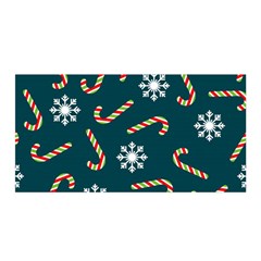 Christmas Seamless Pattern With Candies Snowflakes Satin Wrap by Vaneshart