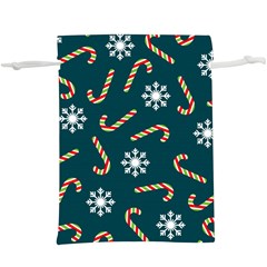 Christmas Seamless Pattern With Candies Snowflakes  Lightweight Drawstring Pouch (xl)