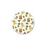 Christmas Funny Pattern Cat Golf Ball Marker Front