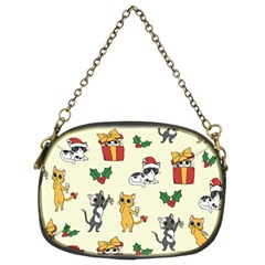 Christmas Funny Pattern Cat Chain Purse (two Sides) by Vaneshart