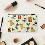 Christmas Funny Pattern Cat Cosmetic Bag (Small) Back