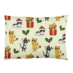 Christmas Funny Pattern Cat Pillow Case (two Sides) by Vaneshart