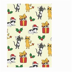 Christmas Funny Pattern Cat Large Garden Flag (two Sides) by Vaneshart