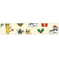 Christmas Funny Pattern Cat Large Flano Scarf  by Vaneshart