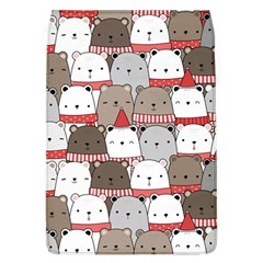 Cute Adorable Bear Merry Christmas Happy New Year Cartoon Doodle Seamless Pattern Removable Flap Cover (l) by Vaneshart