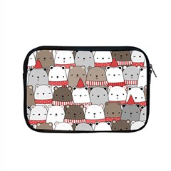 Cute Adorable Bear Merry Christmas Happy New Year Cartoon Doodle Seamless Pattern Apple Macbook Pro 15  Zipper Case by Vaneshart